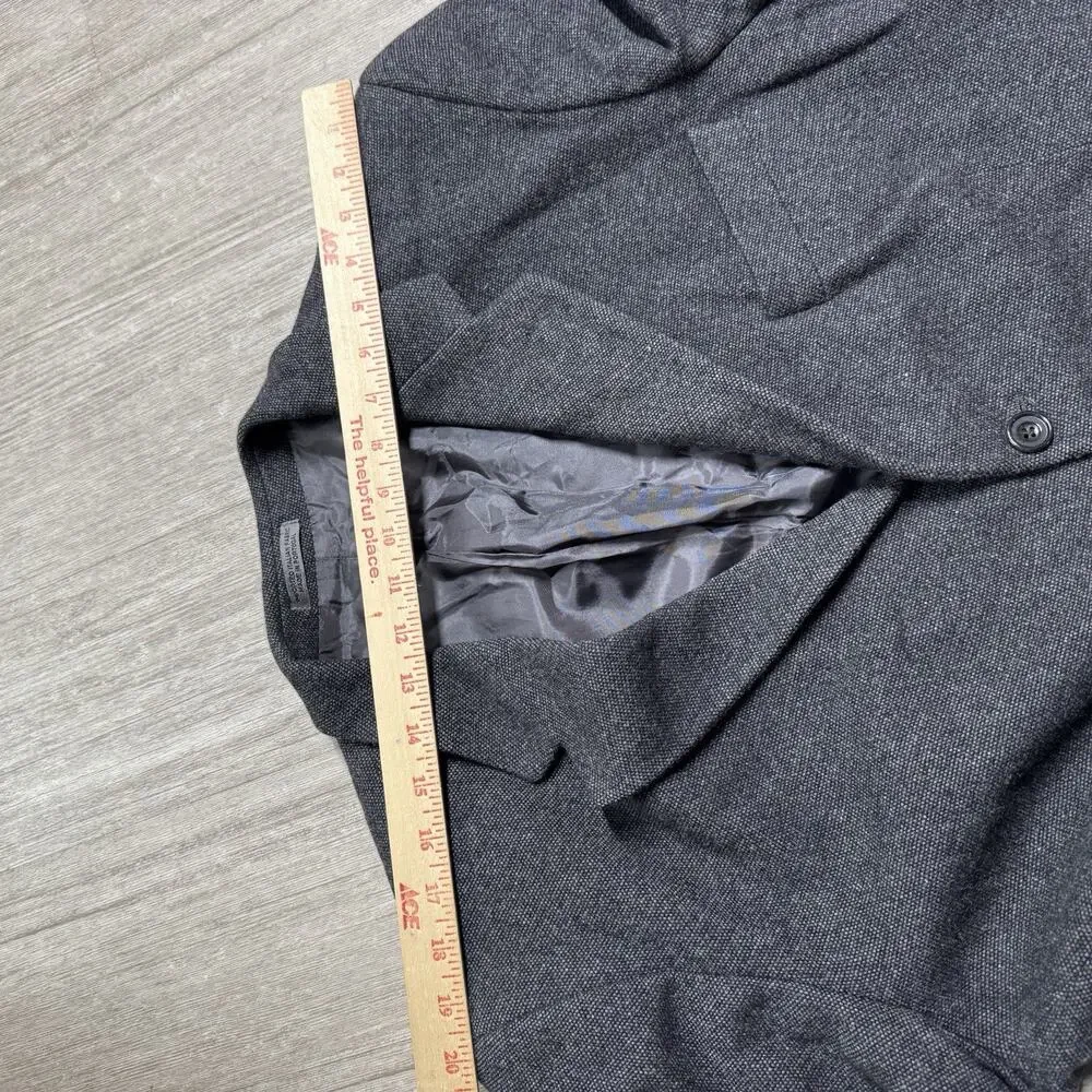 Structure Le Collezioni Blazer Sports Coat Gray Mens Vintage Wool Blend Large